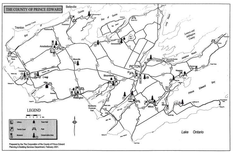 Map Of Prince Edward County